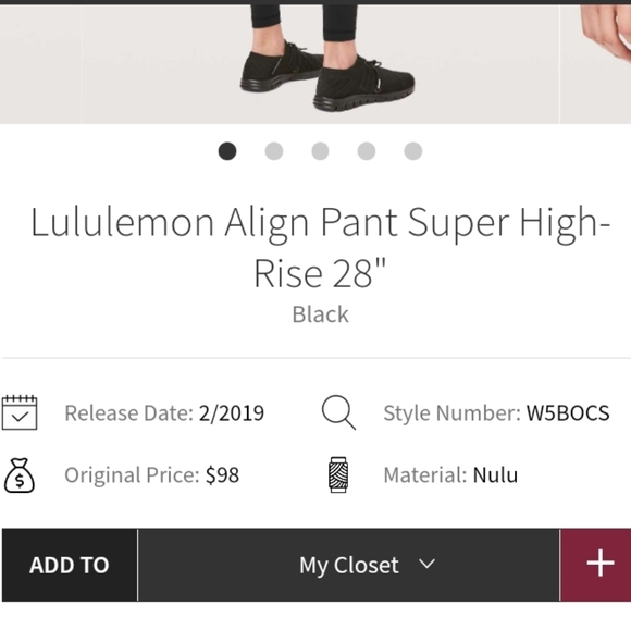 🍋 LULULEMON 🍋 Align 28" Black Size 2 - Picture 11 of 13